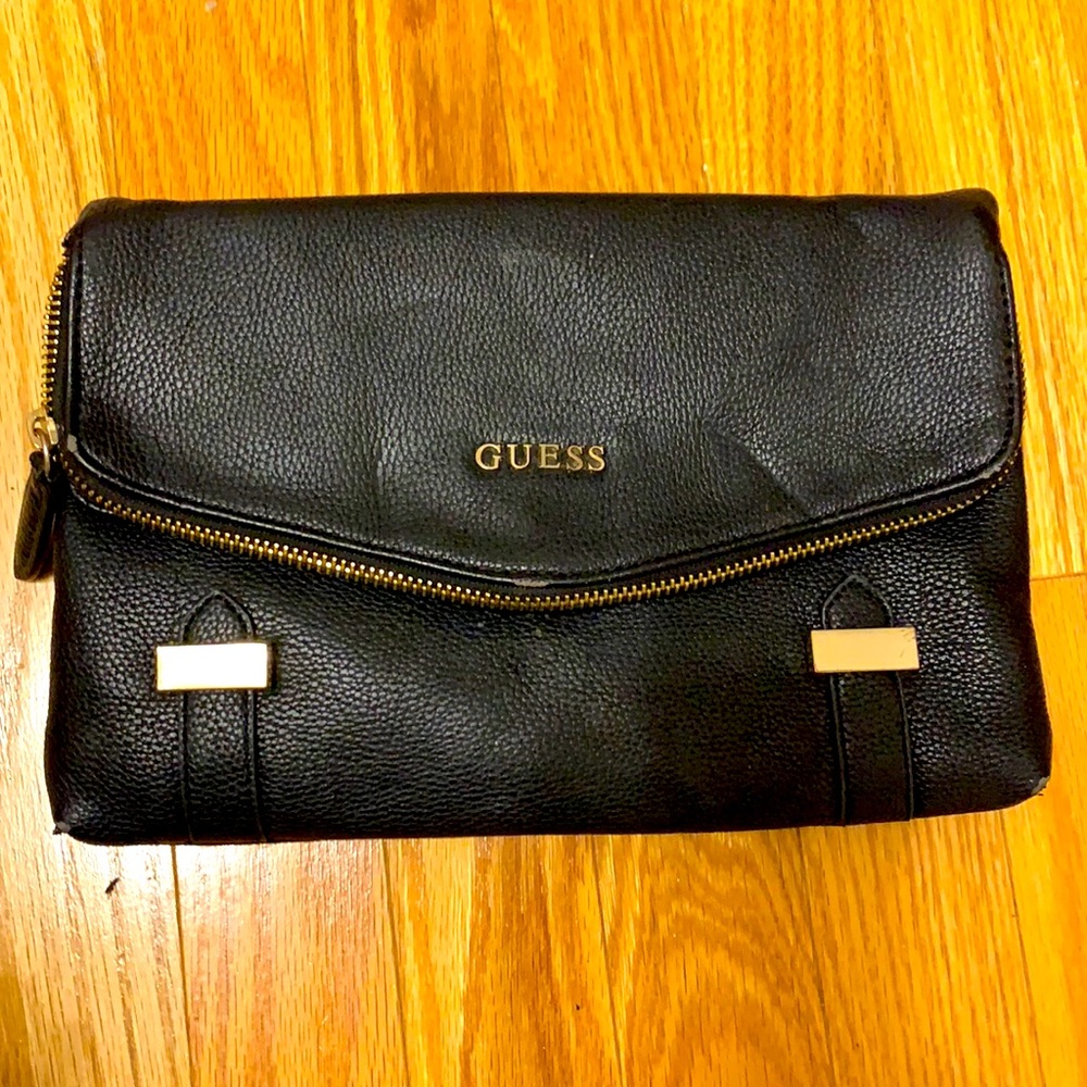 Guess black clutch